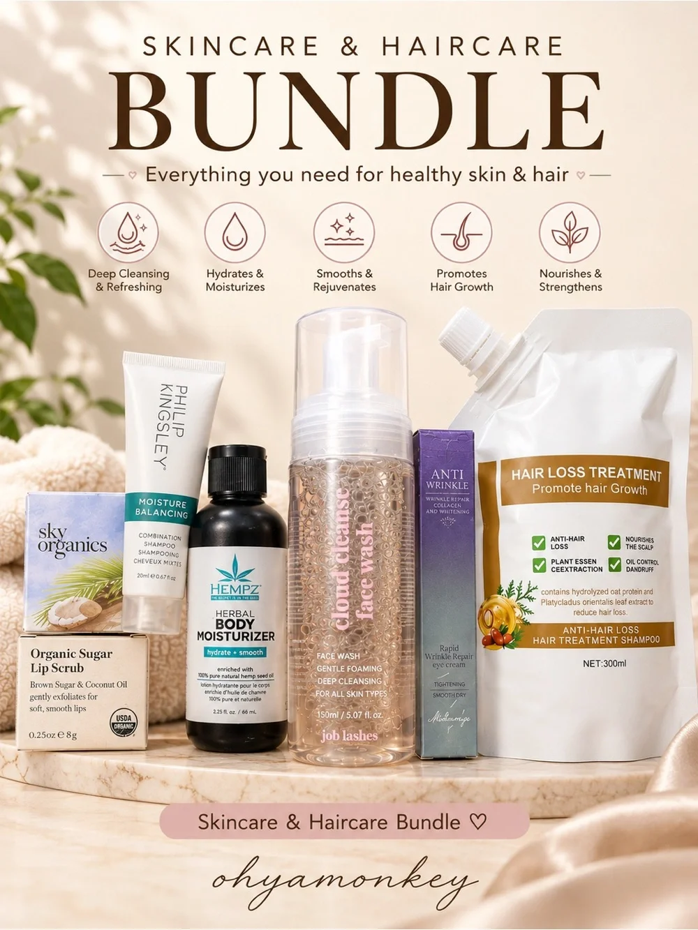 Skincare & Haircare Bundle 6 Pieces